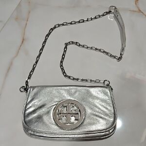 TORY BURCH Silver Chain Shoulder Bag